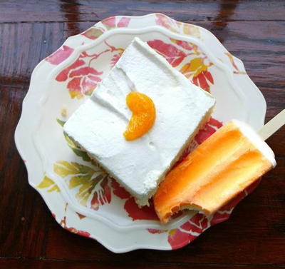 3-Ingredient Orange Creamsicle Poke Cake