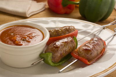 Sausage and Pepper Skewers