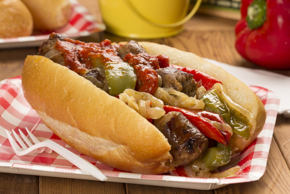Sausage, Pepper, and Onion Sandwich-image