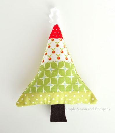 Festive Fabric Christmas Tree Ornament