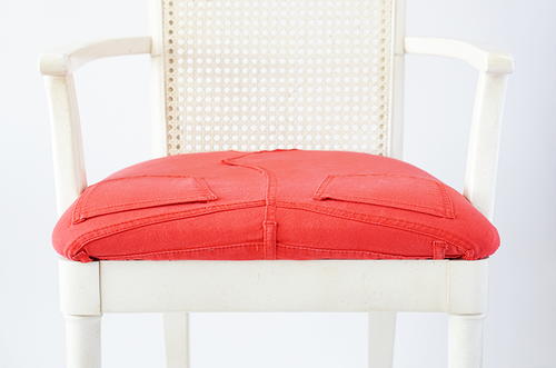How to Reupholster a Chair with Jeans