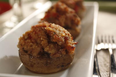 Sicilian Stuffed Mushrooms