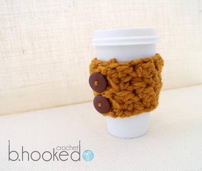 Pumpkin Spice Crochet Coffee Cozy