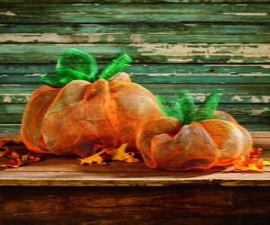 Decorative Mesh Pumpkins
