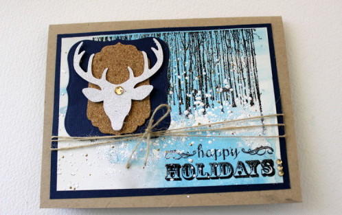 Wintry Happy Holidays Card