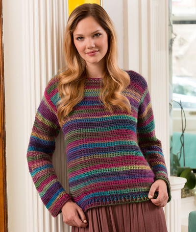 Colors of the Rainbow Crochet Sweater