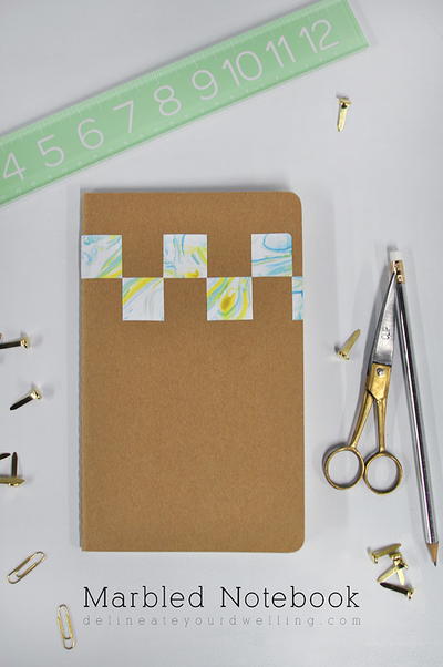 DIY Marbled Notebook