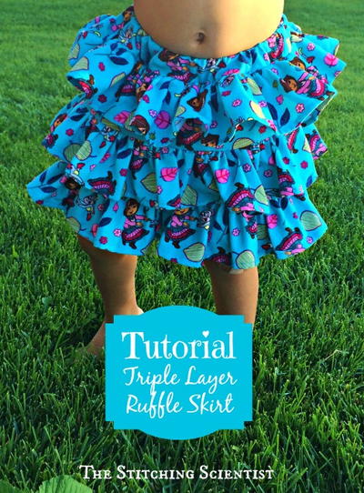 Triple Layer Ruffle Skirt