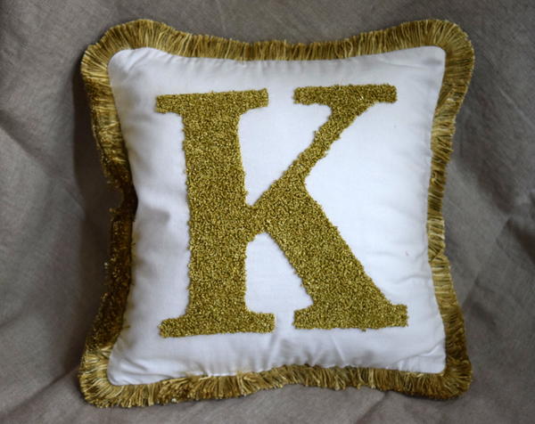DIY Monogram Letter Pillow