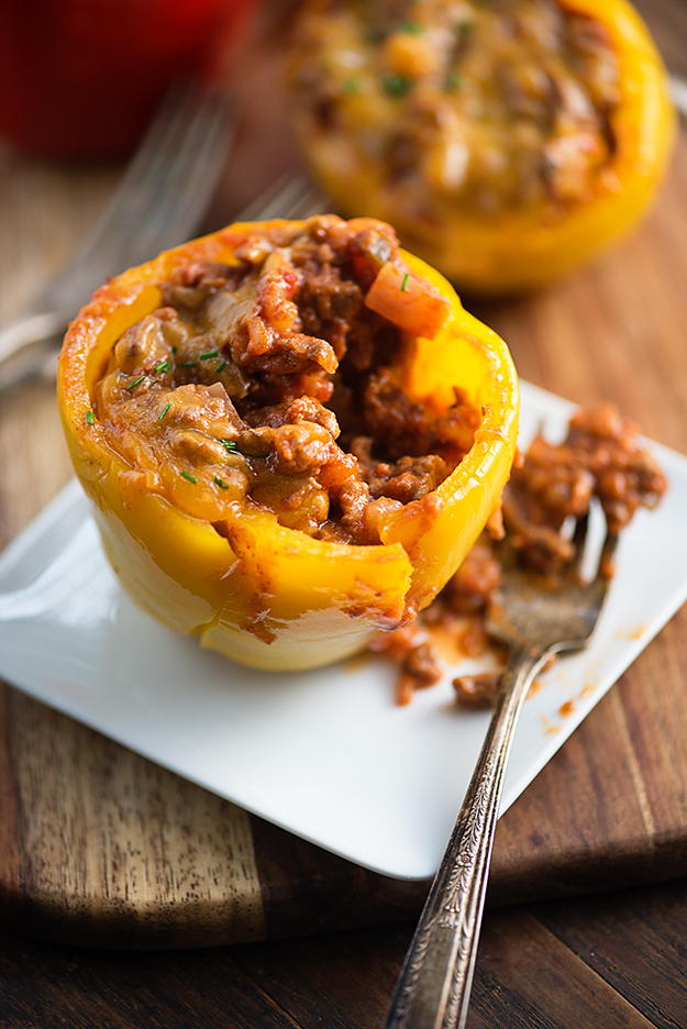 Sloppy Joe Stuffed Peppers | FaveSouthernRecipes.com