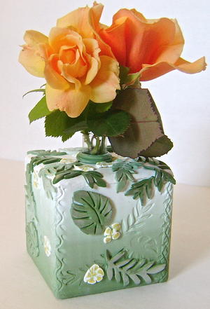 Leafy Polymer Clay Vase Favecrafts Com