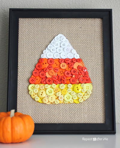 Delectable Candy Corn Button Art