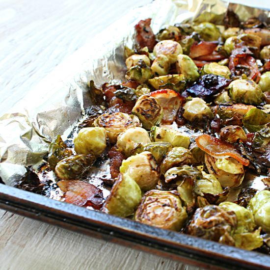 Roasted Brussels Sprouts with Bacon