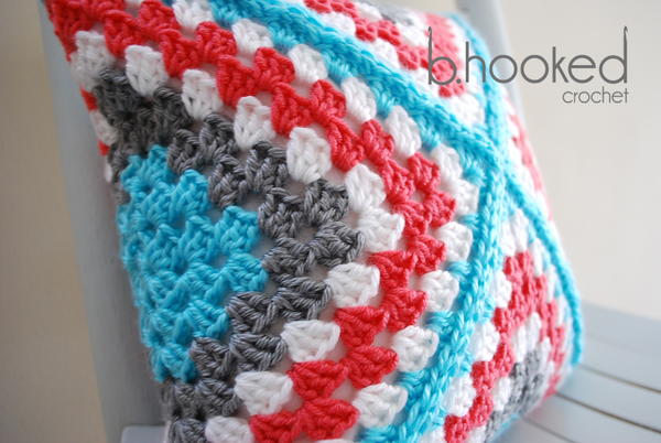 Granny Square Crochet Cushion Cover