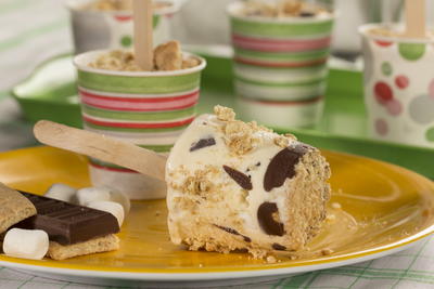 S'mores Ice Cream Pops