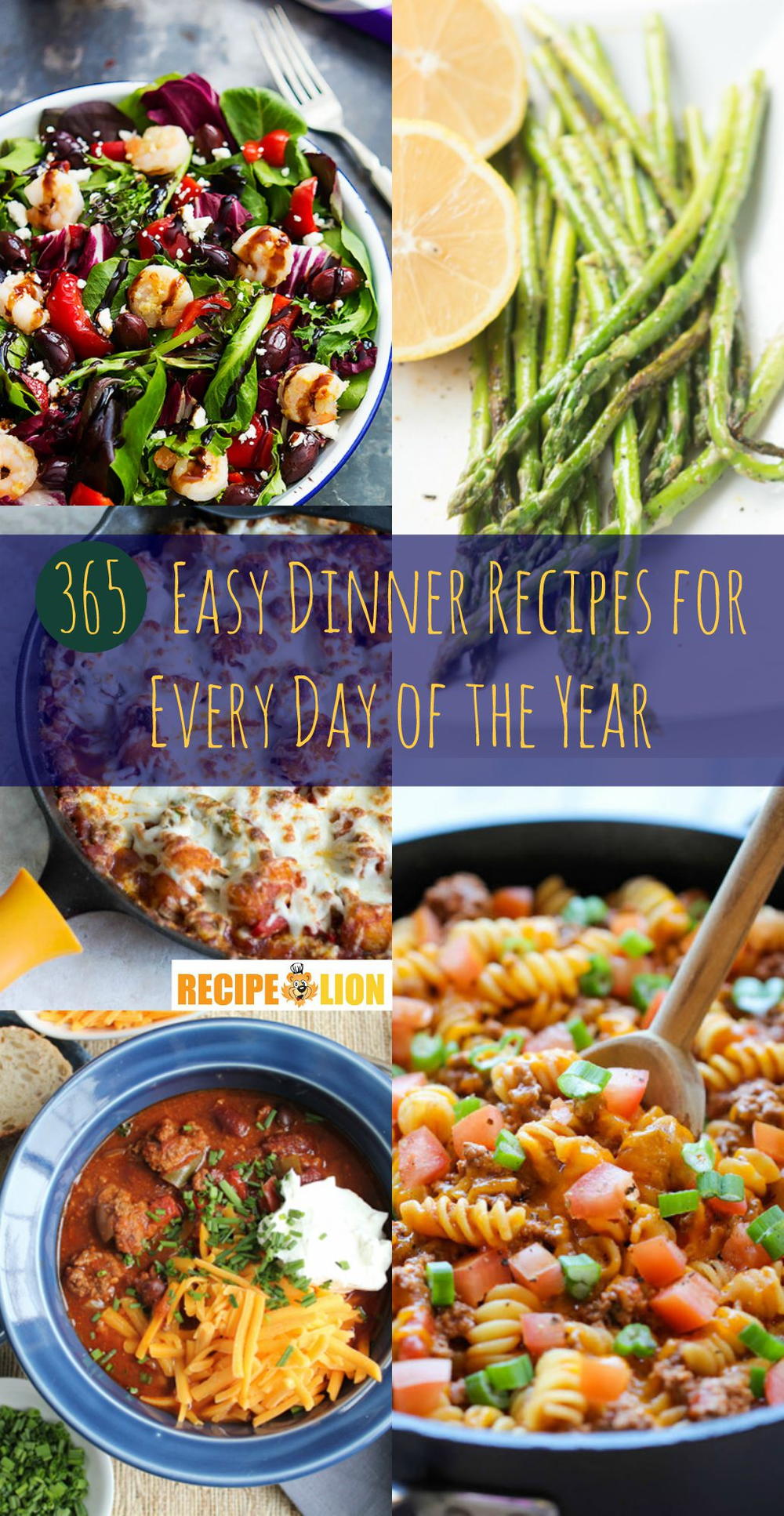 365 Easy Dinner Recipes for Every Day of the Year | RecipeLion.com