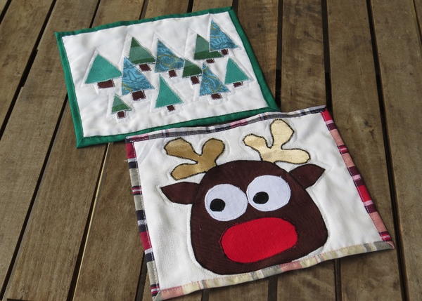 Upcycled Yuletide Mug Rugs