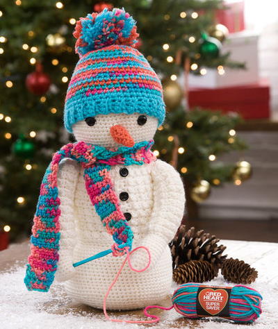 Crazy Cute Crocheting Snowman
