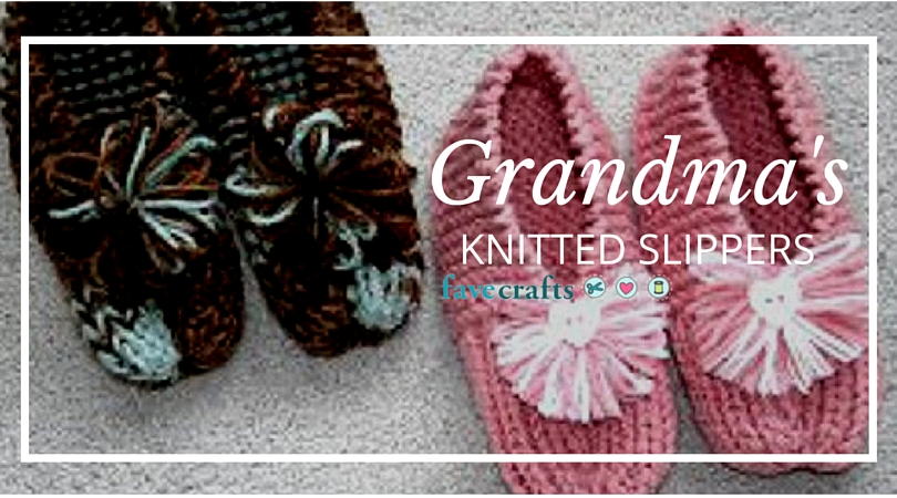 How to Knit Grandma's Knitted Slippers: Free Knitting Pattern | FaveCrafts.com