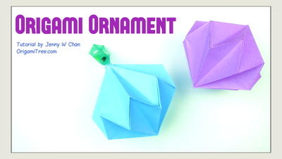 Origami Diamond Ornament