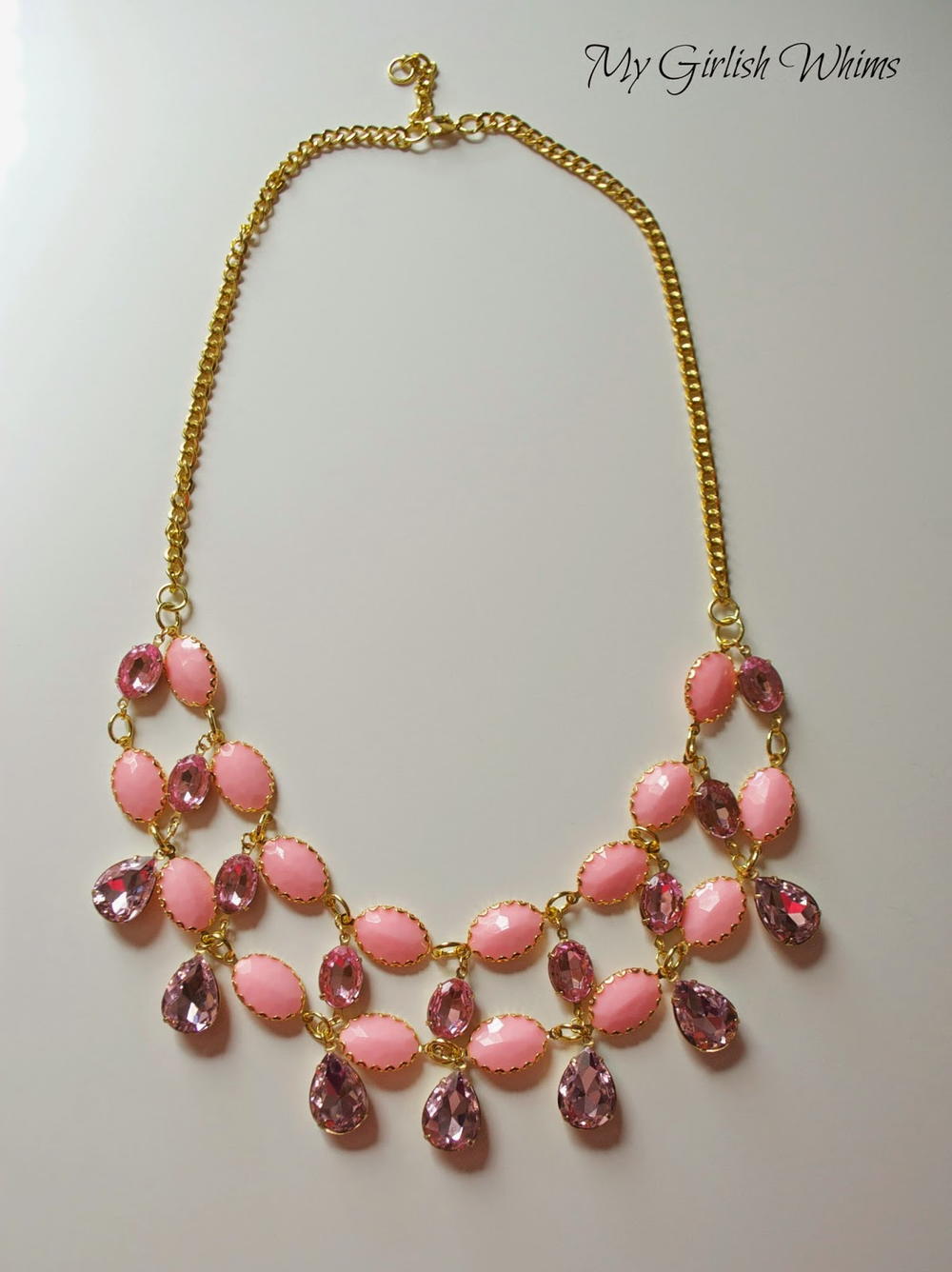 Art Deco Pink Statement Necklace main image 0