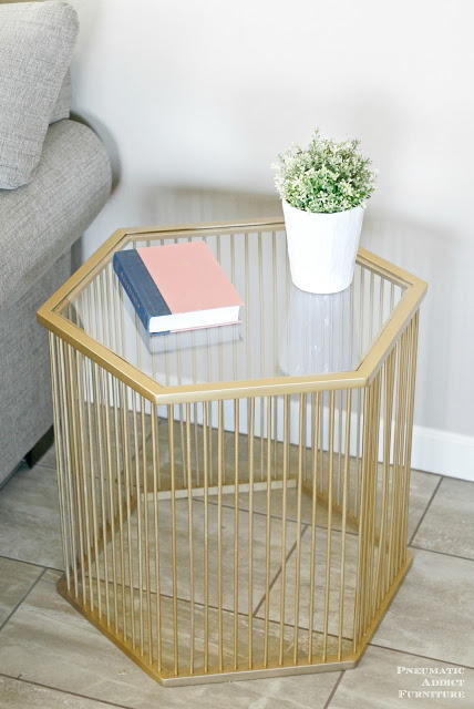 Need help ripping a Hexagon post from a 4x4 - by ... Gold Hexagon DIY End Table | DIYIdeaCenter.com