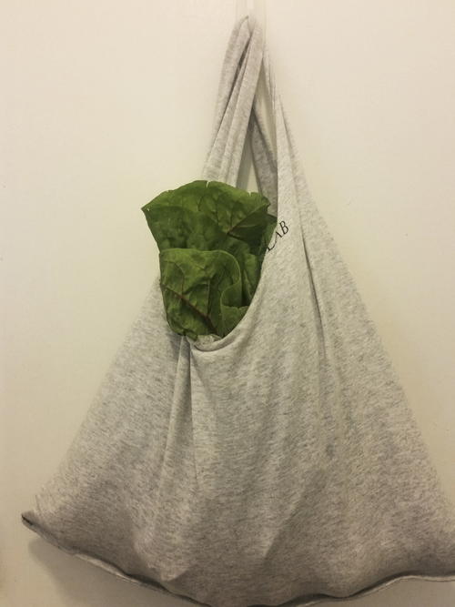 20 Minute Upcycle T-Shirt Grocery Bag