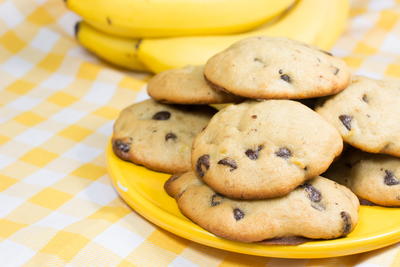 Soft Banana Chocolate Chip Cookies