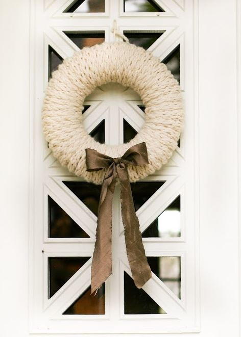 Finger Knit Wreath