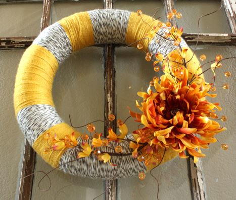Autumn Yarn Wreath