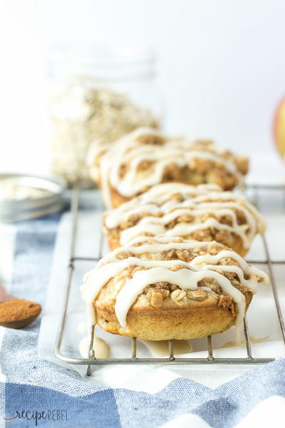 Maple Glazed Apple Crisp Donuts