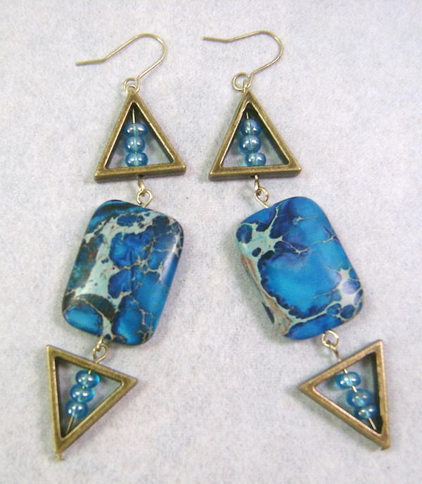 Blue Jasper Dangle Earrings