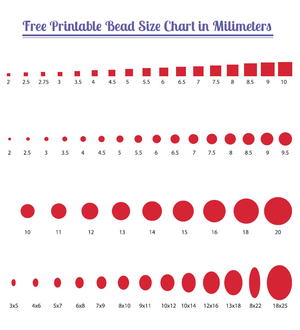 Mm Bead Chart Actual Size