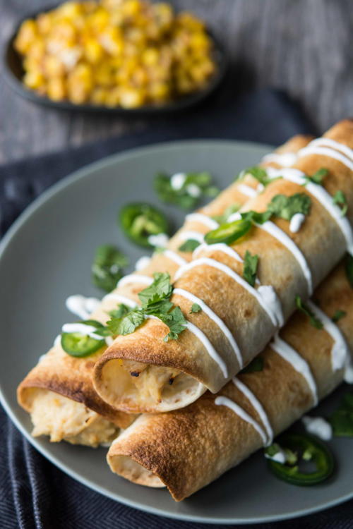 Slow Cooker Chicken Jalapeno Popper Taquitos
