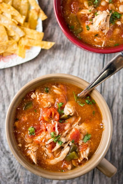 Easiest Chicken Enchilada Chili