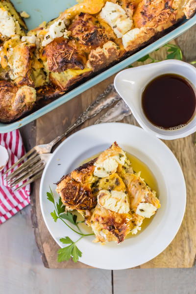 Savory Bagel French Toast Casserole