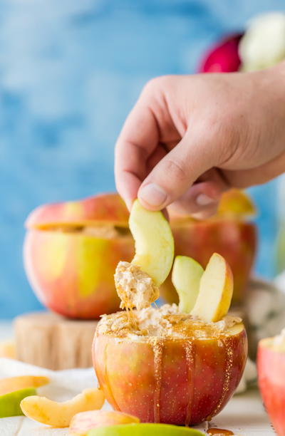 Individual Caramel Apple Cheesecake Dip