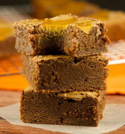 Fall Pumpkin Cheesecake Brownies