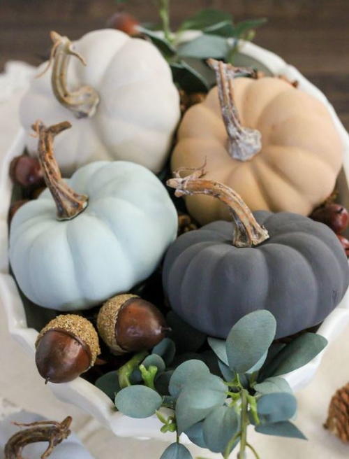 Vintage Inspired Painted Pumpkins