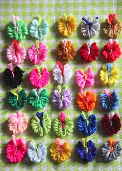 Tiny Yarn Butterflies