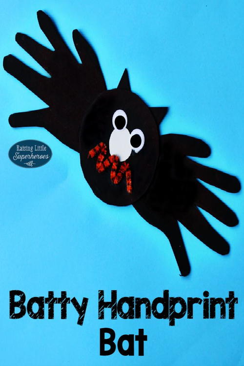 Batty Handprint Bat Craft 