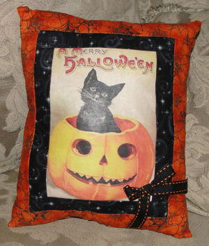 Vintage 1940s Halloween Pillow Pattern