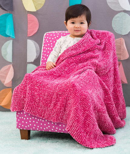 Velvety Basketweave Baby Blanket
