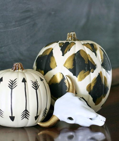 Tribal Painted Pumpkins