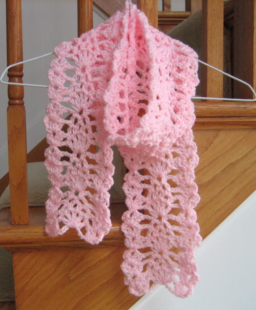 Lacy Pineapple Crochet Scarf AllFreeCrochet lacy-pineapple-crochet-scarf-allfreecrochet