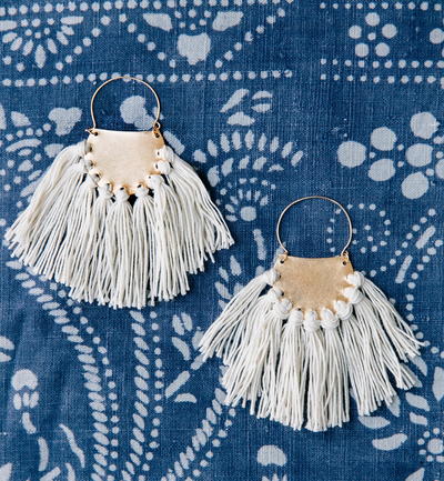 Fringed Brass Earrings