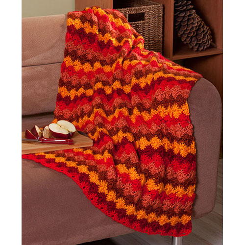 Amazing Autumnal Throw | AllFreeCrochetAfghanPatterns.com