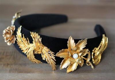 DIY Dolce & Gabbana Vintage Brooch Headband