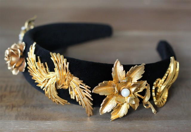 DIY Dolce  Gabbana Vintage Brooch Headband