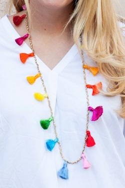 DIY Beaded Tassel Necklace